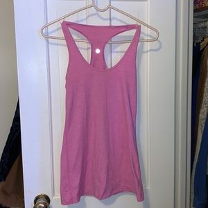 Pink lululemon workout tank top
